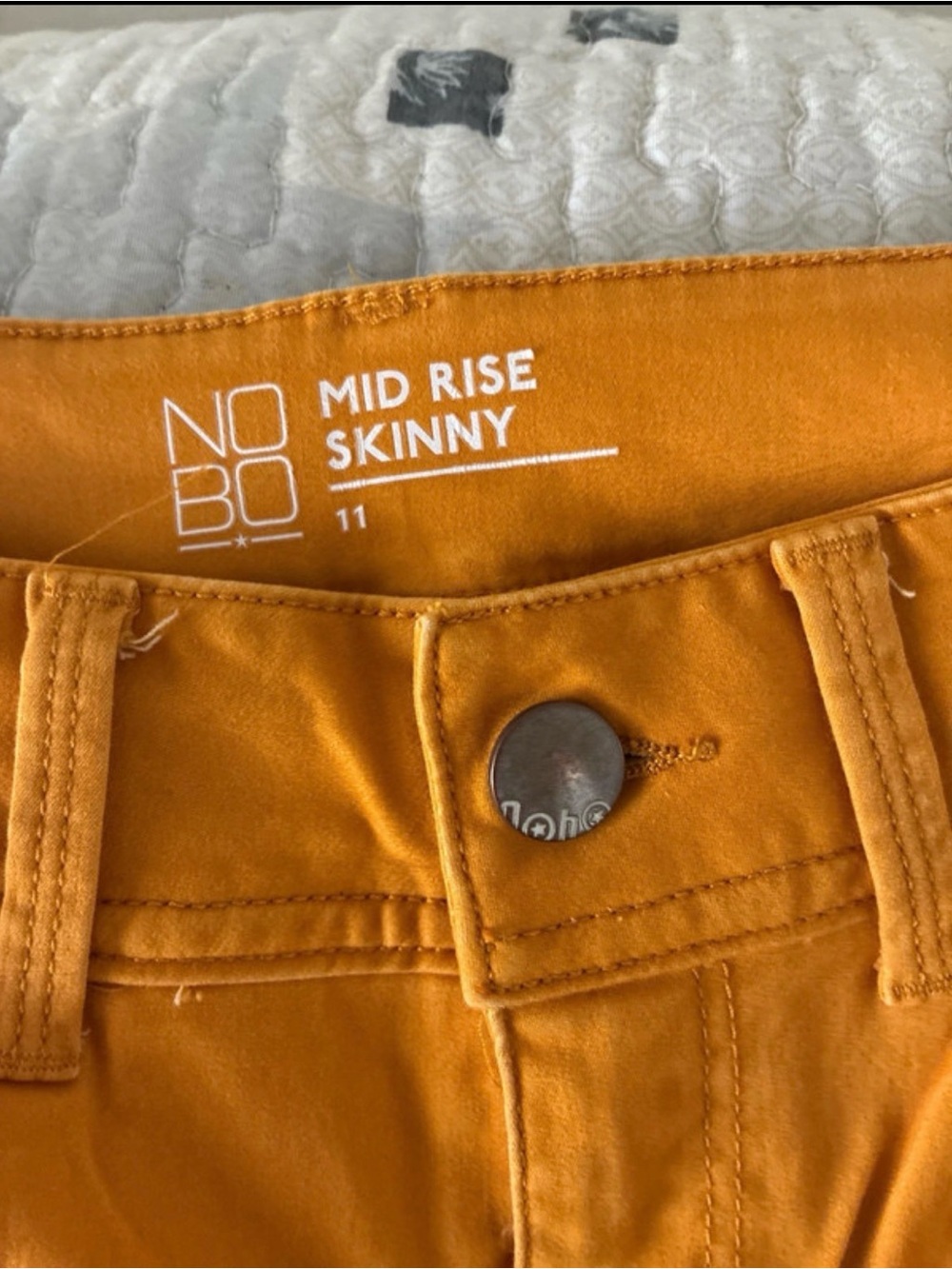 NOBO Mid Rise Skinny Kids Jeans - Mustard